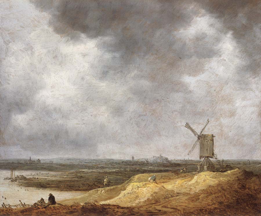 A Windmill by a River